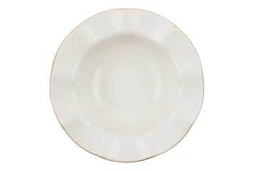 Adine Middagsservis 24 Delar Porslin - Creme/Guld - Products - Servering & matlagning - Porslin