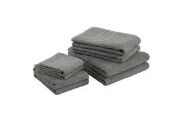 Gästhandduk Basic Frotté - Grå - Products - Textil & mattor - Badrumstextil - Handdukar
