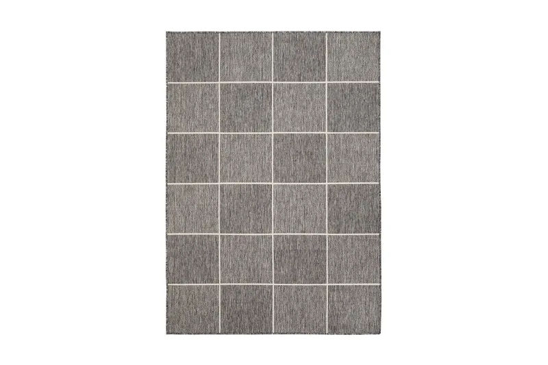 Madrid Square Flatvävd Matta 200x285 - Grå/Vit - Products - Textil & mattor - Matta - Flatvävd matta