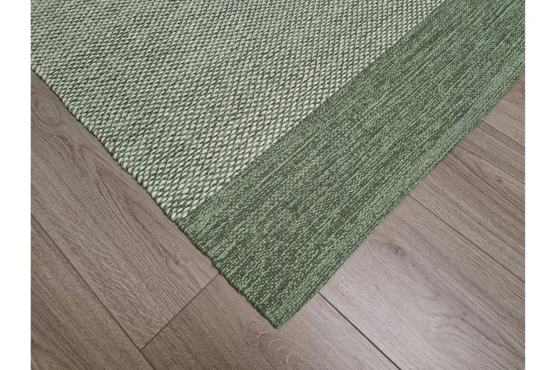 Alva Bomullsmatta 240x340 cm Rektangulär - Grön - Products - Textil & mattor - Matta - Modern matta - Bomullsmatta