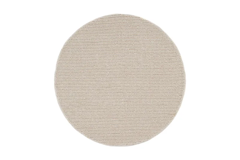 Dalarö Ullmatta 300 cm Rund, Vit