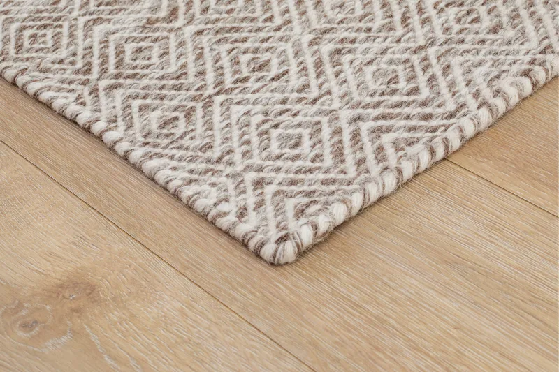 Gåsöga Ullmatta 140x200 cm Rektangulär - Beige - Products - Textil & mattor - Matta - Modern matta - Ullmatta