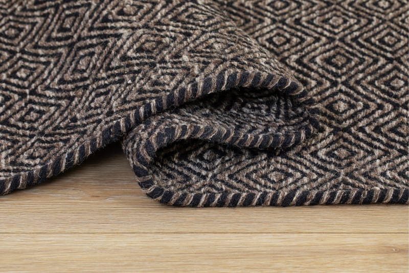 Gåsöga Ullmatta 160x230 cm Rektangulär - Svart/Vit - Products - Textil & mattor - Matta - Modern matta - Ullmatta