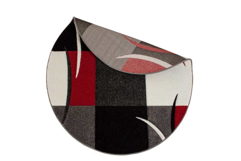 London Patch Friezematta Rund 240 - Röd - Products - Textil & mattor - Matta - Modern matta - Wiltonmatta