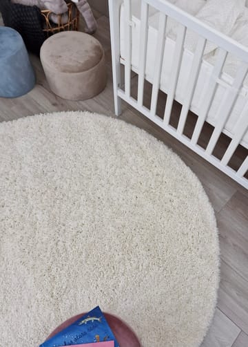 Lounge Ryamatta 240 cm Rund - Vit - Products - Textil & mattor - Matta - Modern matta - Ryamatta