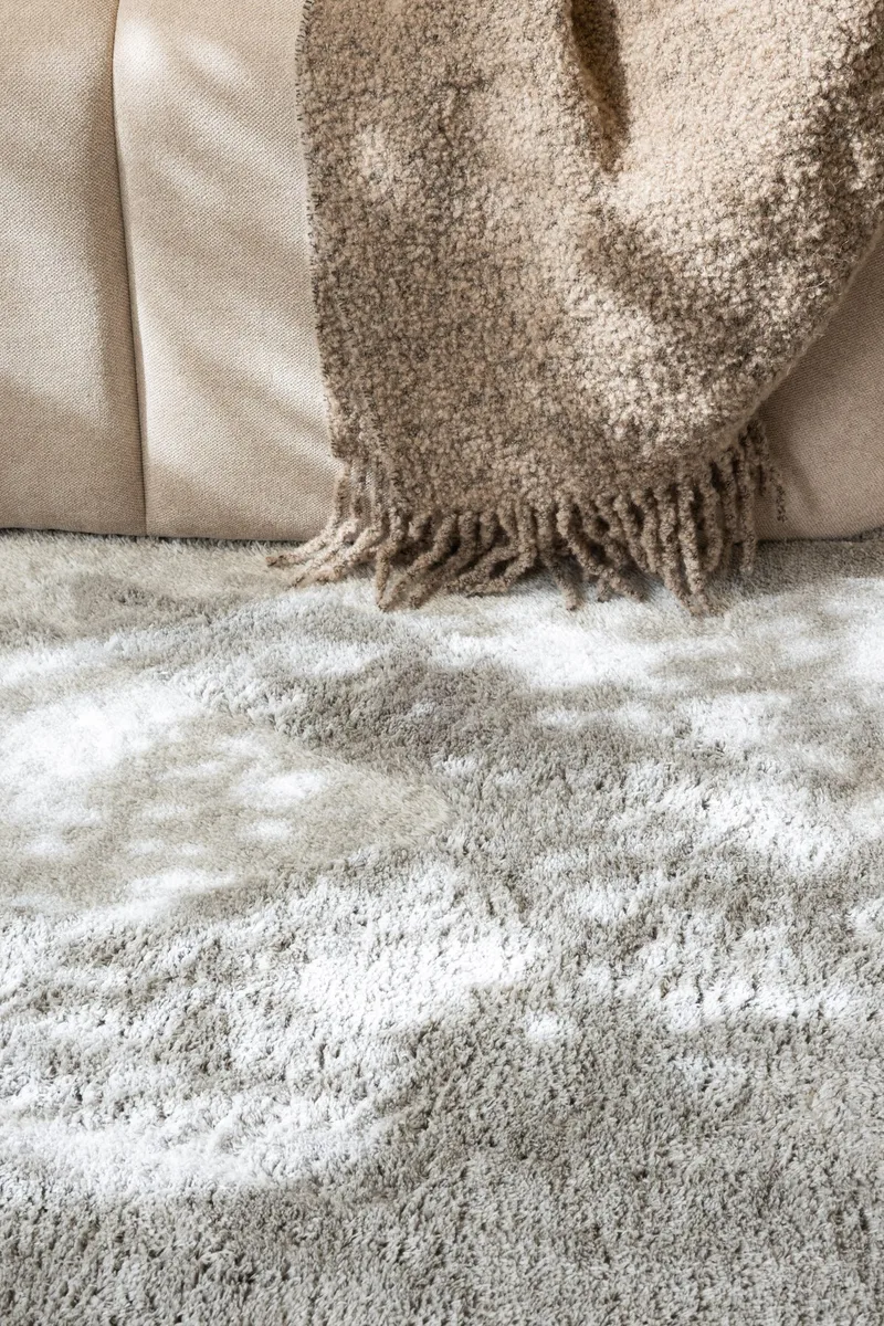 Cozy Ryamatta 200 cm Rund - Silver - Products - Textil & mattor - Matta - Modern matta - Ryamatta