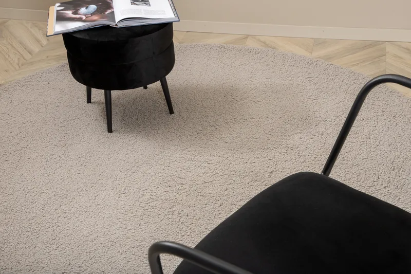 Teddy Ryamatta Rund 200 cm - Grå - Products - Textil & mattor - Matta - Modern matta - Ryamatta