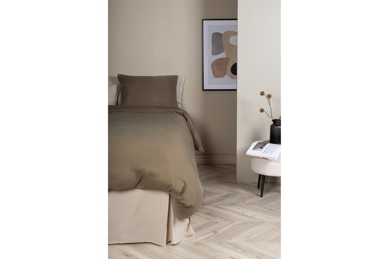 Mila Bäddset 2-Dels 150x200/50x60 cm - Brun - Products - Textil & mattor - Sängkläder - Bäddset & påslakanset - Påslakanset dubbelsäng