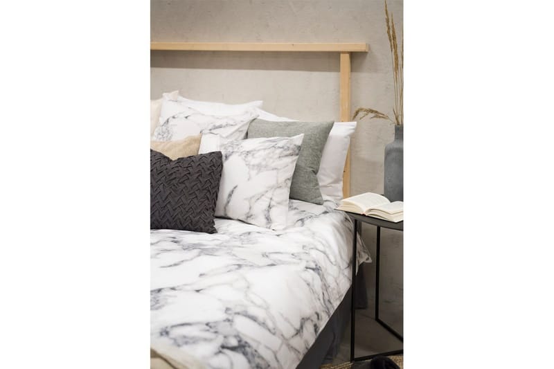 Påslakanset Enkelsäng 2-Dels Marmor Vit - Borganäs of Sweden - Products - Textil & mattor - Sängkläder - Bäddset & påslakanset - Påslakanset dubbelsäng