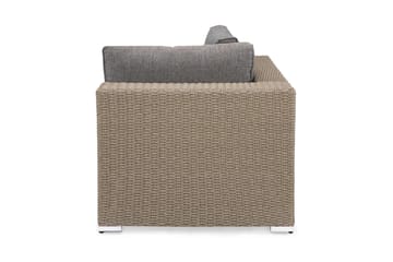 Marcus Hörnmodul utomhus med Dyna i konstrotting - Grå / Grå dynor - Products - Utemöbler & utemiljö - Övrigt utemöbler - Moduler utesoffa - Hörnmodul utesoffa