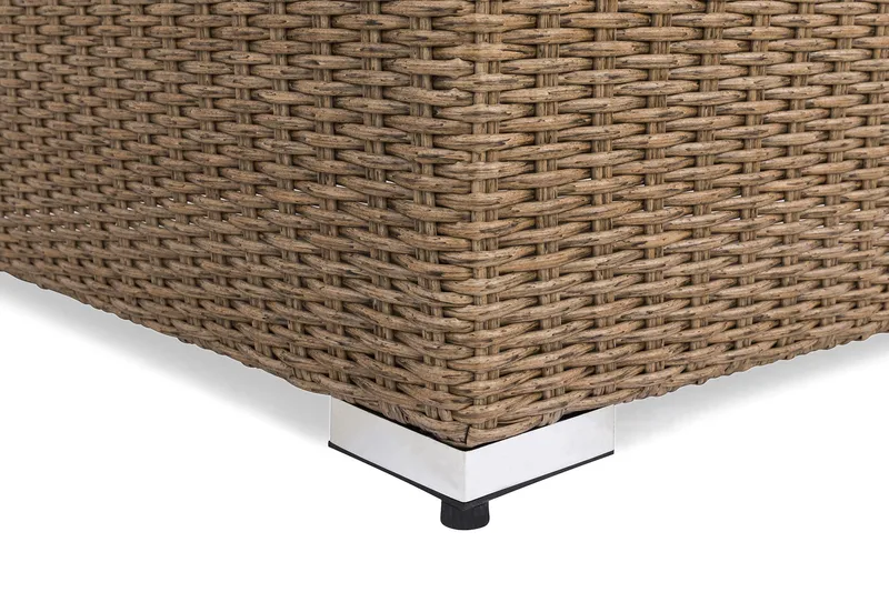 Marcus Mittmodul utomhus med Dyna i Konstrotting - Natur Beige / Vita dynor - Products - Utemöbler & utemiljö - Övrigt utemöbler - Moduler utesoffa