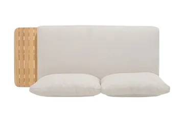 Portals Utesoffa 2-sits - Teak/Vit - Products - Utemöbler & utemiljö - Balkong & altan - Balkongmöbler - Balkongsoffa