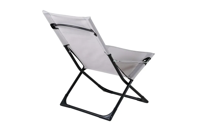 Seville Relaxstol Vikbar med Dyna - Svart/Grå - Products - Utemöbler & utemiljö - Balkong & altan - Balkongmöbler - Balkongstol