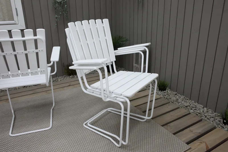 Vaxholm Karmstol Utomhus Vit - KWA - Products - Utemöbler & utemiljö - Balkong & altan - Balkongmöbler - Balkongstol