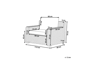 Apriliana Utefåtölj - Konstrotting/Ljusbrun - Products - Utemöbler & utemiljö - Loungemöbler - Loungestol utomhus