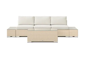 Bahamas utesoffa 3-sits med bord - Beige - Products - Utemöbler & utemiljö - Loungemöbler - Loungeset & loungegrupp