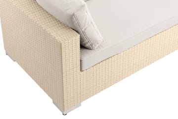 Bahamas utesoffa 6-sits vändbar schäslong med avslut och bord - Beige - Products - Utemöbler & utemiljö - Loungemöbler - Loungeset & loungegrupp