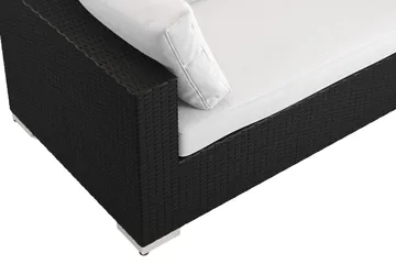 Bahamas utomhus divansoffa 5-sits med vändbar divan och bord med hylla - Svart - Products - Utemöbler & utemiljö - Loungemöbler - Loungeset & loungegrupp