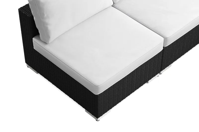 Bahamas utomhus hörnsoffa 7-sits vändbar med öppet avslut och bord - Svart - Products - Utemöbler & utemiljö - Loungemöbler - Loungeset & loungegrupp