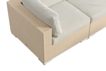 Bahamas utomhus soffgrupp 5-sits med två fåtöljer och bord med hylla - Beige - Products - Utemöbler & utemiljö - Loungemöbler - Loungeset & loungegrupp