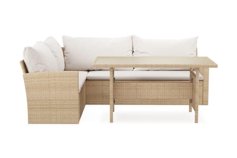 James Light 5-sits soffgrupp utomhus Vänstervänd i konstrotting, Beige