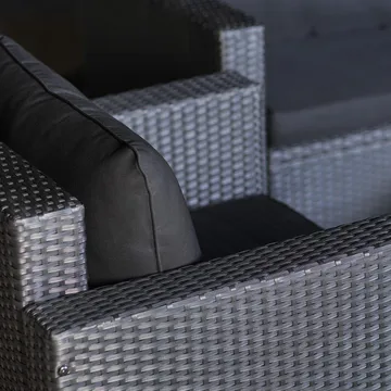 Loungegrupp utemöbler | Svart konstrotting | Huvudskär - Products - Utemöbler & utemiljö - Loungemöbler - Loungeset & loungegrupp
