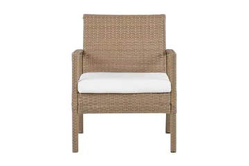 Loungegrupp Utomhus 4-sits konstrotting ljusbrun MARSALA - Trä/natur - Products - Utemöbler & utemiljö - Loungemöbler - Loungeset & loungegrupp