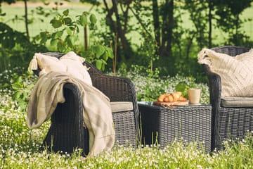 Marcus Light Utefåtölj med Dyna – Loungefåtölj i Konstrotting för Utemöbler - Svart - Products - Utemöbler & utemiljö - Loungemöbler - Loungestol utomhus