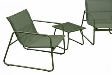 Pelanda Caféset Utomhus - Bord med frostad glasskiva och fåtöljer i stål - Grön - Products - Utemöbler & utemiljö - Loungemöbler - Loungeset & loungegrupp