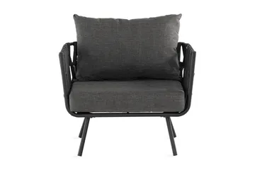Sandina Utefåtölj – Loungefåtölj för Utemöbler - Svart / Grå - Products - Utemöbler & utemiljö - Loungemöbler - Loungestol utomhus