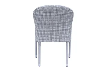 Thor loungestol utomhus i konstrotting med blå sittdyna - Grå - Products - Utemöbler & utemiljö - Loungemöbler - Loungestol utomhus