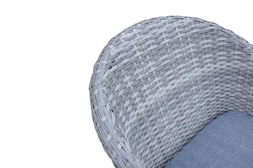 Thor loungestol utomhus i konstrotting med blå sittdyna - Grå - Products - Utemöbler & utemiljö - Loungemöbler - Loungestol utomhus