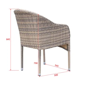 Thor loungestol utomhus i konstrotting med naturfärgad sittdyna - Beige - Products - Utemöbler & utemiljö - Loungemöbler - Loungestol utomhus