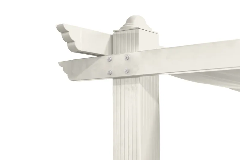 Porto Stor Pergola 4x3 m i aluminium med tak - Vit - Products - Utemöbler & utemiljö - Solskydd - Pergola