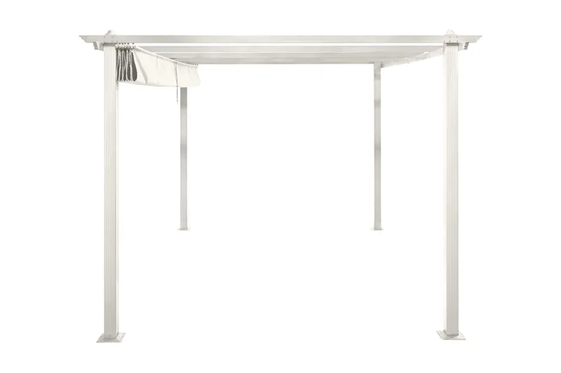 Porto Stor Pergola 4x3 m i aluminium med tak - Vit - Products - Utemöbler & utemiljö - Solskydd - Pergola