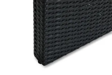 Bahamas Loungebord och Soffbord Utomhus 100 cm Konstrotting Glas - Svart - Products - Utemöbler & utemiljö - Utebord & trädgårdsbord - Loungebord & soffbord utomhus