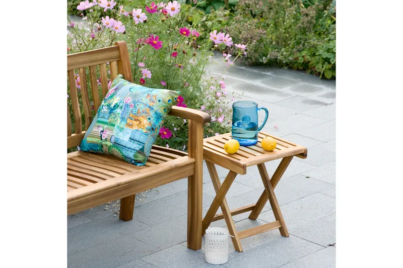 Finlay Litet Hopfällbart Avlastningsbord Utomhus och Sidobord Utomhus 40 cm Trä Akacia - Beige - Products - Utemöbler & utemiljö - Utebord & trädgårdsbord - Sidobord utomhus