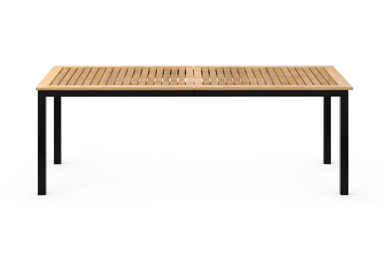 Las Vegas Förlängningsbart Matbord 220x280x100 cm, Svart / Natur