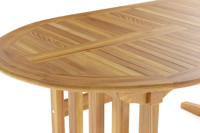 Menorca Stort Ovalt Förlängningbart Matbord i trä Utomhus 100x180 cm - Teak / Natur - Products - Utemöbler & utemiljö - Utebord & trädgårdsbord - Matbord utomhus