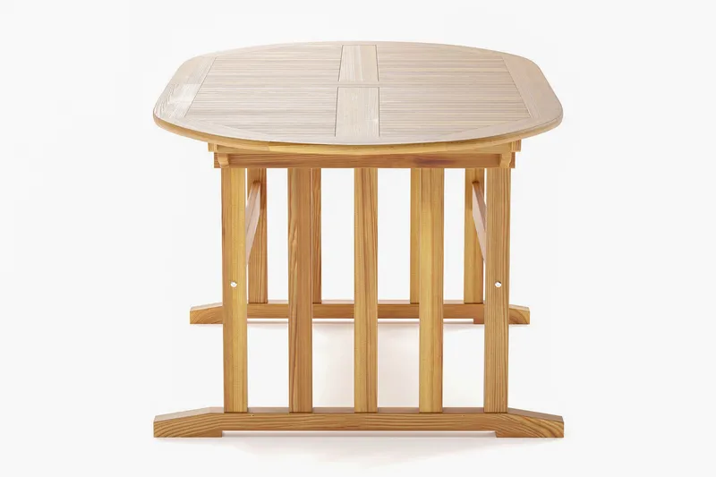 Menorca Stort Ovalt Förlängningbart Matbord i trä Utomhus 100x180 cm - Teak / Natur - Products - Utemöbler & utemiljö - Utebord & trädgårdsbord - Matbord utomhus