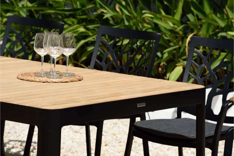Portals Matbord Utomhus 209x105 cm - Teak/Svart - Products - Utemöbler & utemiljö - Utebord & trädgårdsbord - Matbord utomhus