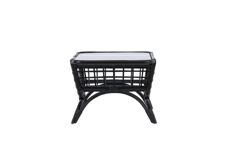 Moana Soffbord och Matbord Utomhus 95,5 cm Glas Rotting - Svart - Products - Utemöbler & utemiljö - Utebord & trädgårdsbord - Loungebord & soffbord utomhus