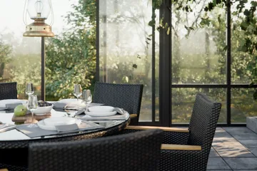 Thor Bord Rund 140 cm - Svart - Products - Utemöbler & utemiljö - Utebord & trädgårdsbord - Matbord utomhus