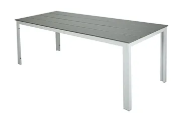 Tunis Rektangulärt Matbord utomhus 140x90 cm i plast och metall - Grå/Vit - Products - Utemöbler & utemiljö - Utebord & trädgårdsbord - Matbord utomhus