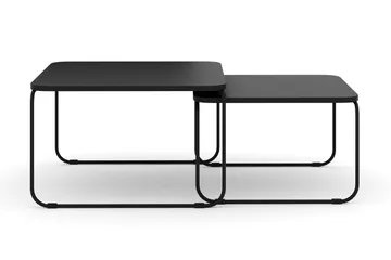 Usteryd Fyrkantigt satsbord utomhus 70x41x70 cm i stål / Metall - Svart - Products - Utemöbler & utemiljö - Utebord & trädgårdsbord - Loungebord & soffbord utomhus