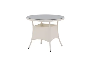 Volta Matbord Utomhus 90 Rund - Vit - Products - Utemöbler & utemiljö - Utebord & trädgårdsbord - Matbord utomhus