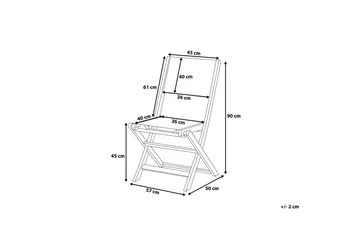 Cesana Trädgårdsmöbelset Med Utebord + 8 Utestolar+Schäslong 2 St - Trä/Natur - Products - Utemöbler & utemiljö - Utegrupp - Matgrupp utomhus