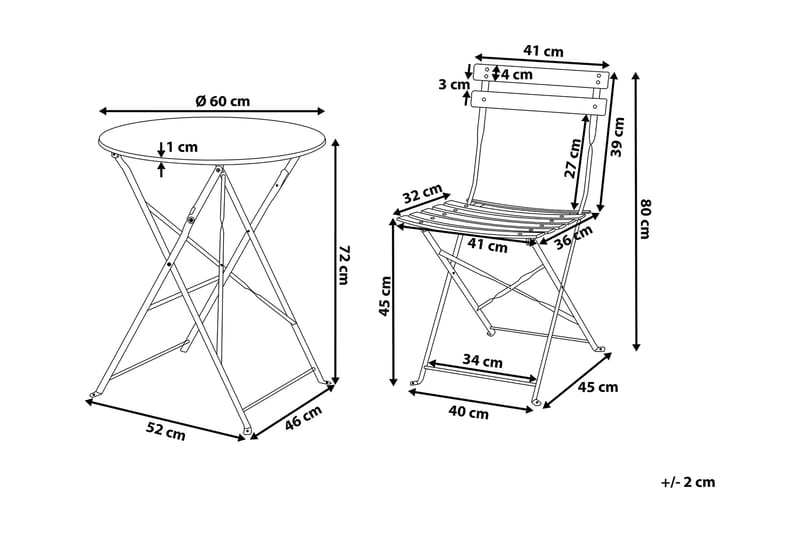 Fiori Balkongset 52 cm - Grön - Products - Utemöbler & utemiljö - Utegrupp - Matgrupp utomhus