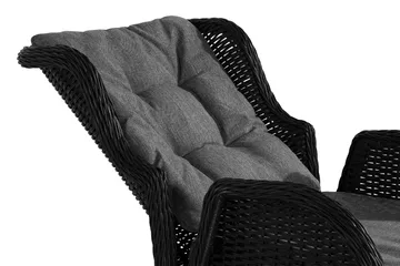 Marcus Caféset med 2 Reclinerfåtöljer Utomhus m Dyna - Svart - Products - Utemöbler & utemiljö - Utegrupp - Cafegrupp & cafeset