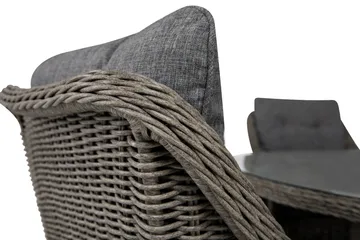 Marcus Matgrupp 140 Rund + 6 Fåtöljer m Dyna - Grå - Products - Utemöbler & utemiljö - Utegrupp - Matgrupp utomhus